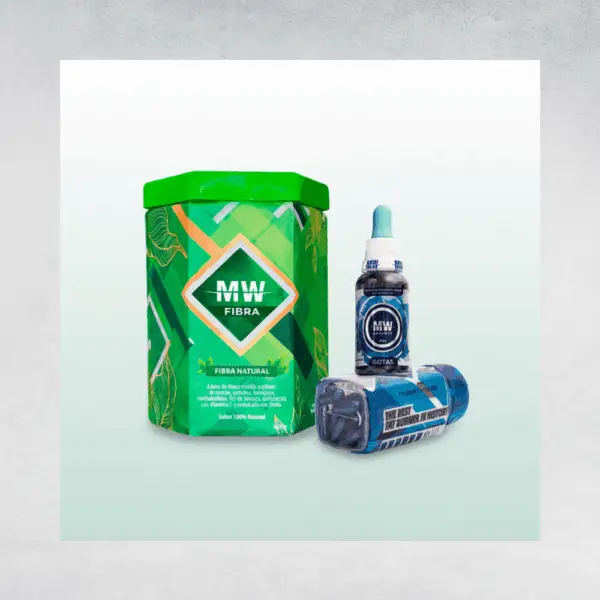 7 KIT 3 MW Saludable – Suplemento Natural (Quemador + Drenador + Fibra)